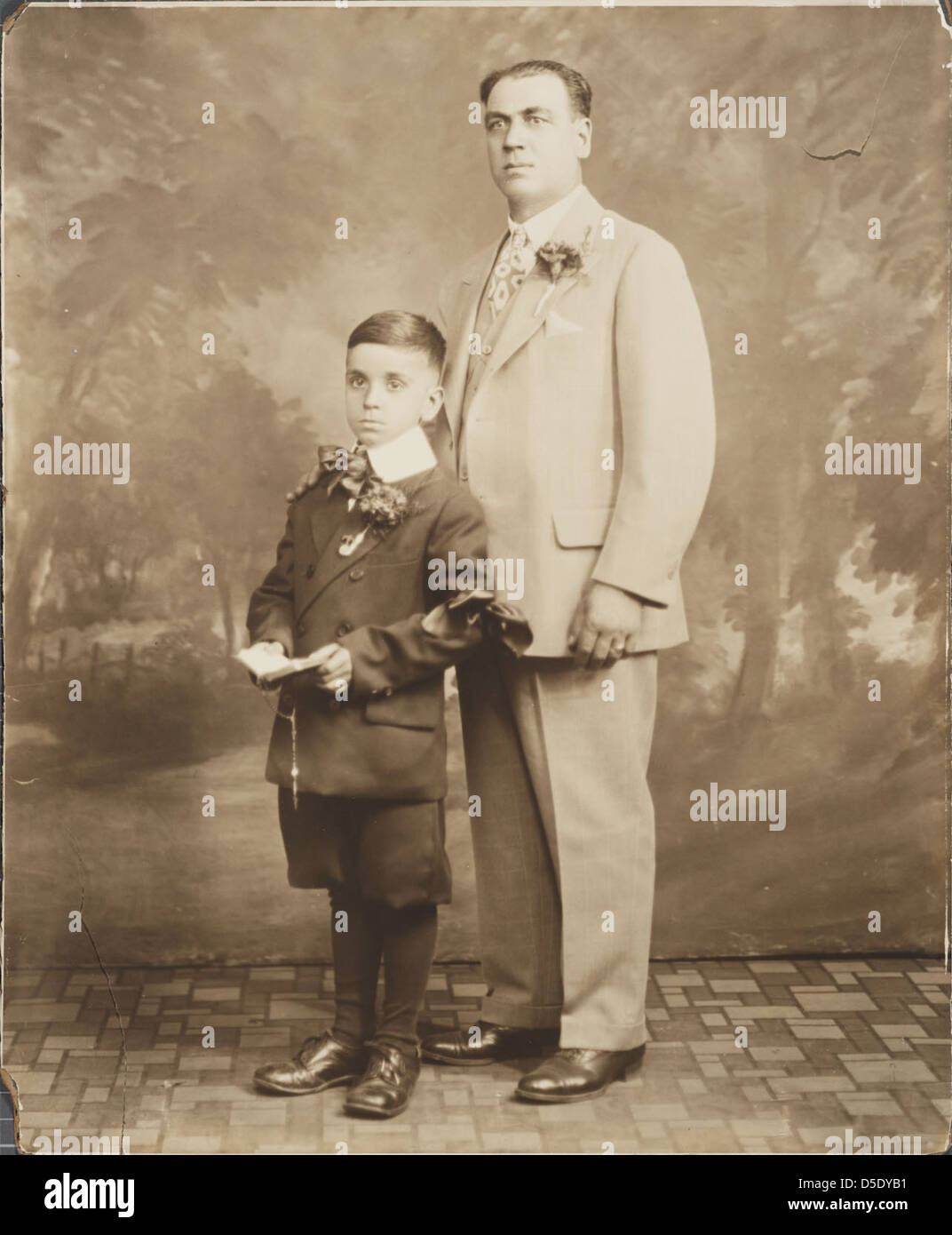 Oronzo Gasparo and son Stock Photo