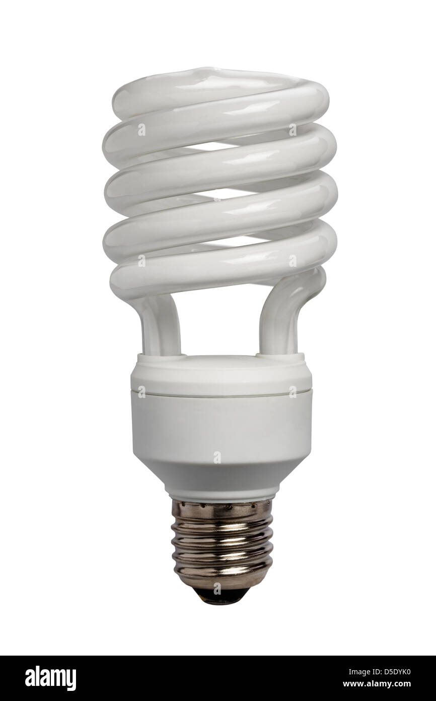 lamp energy saving on white background Stock Photo