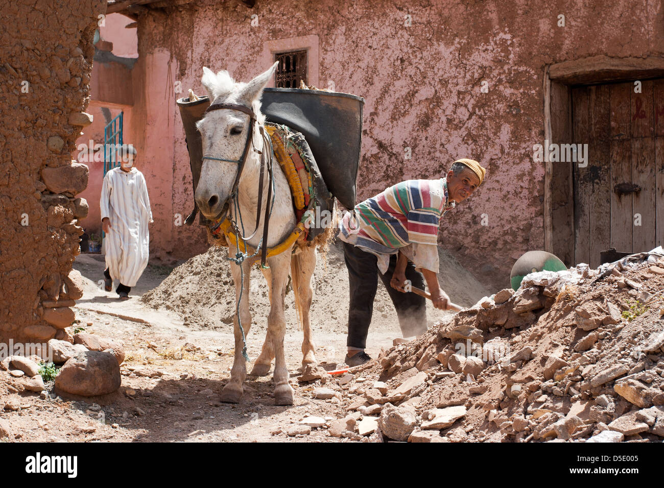 Taking  rubble away Stock Photo