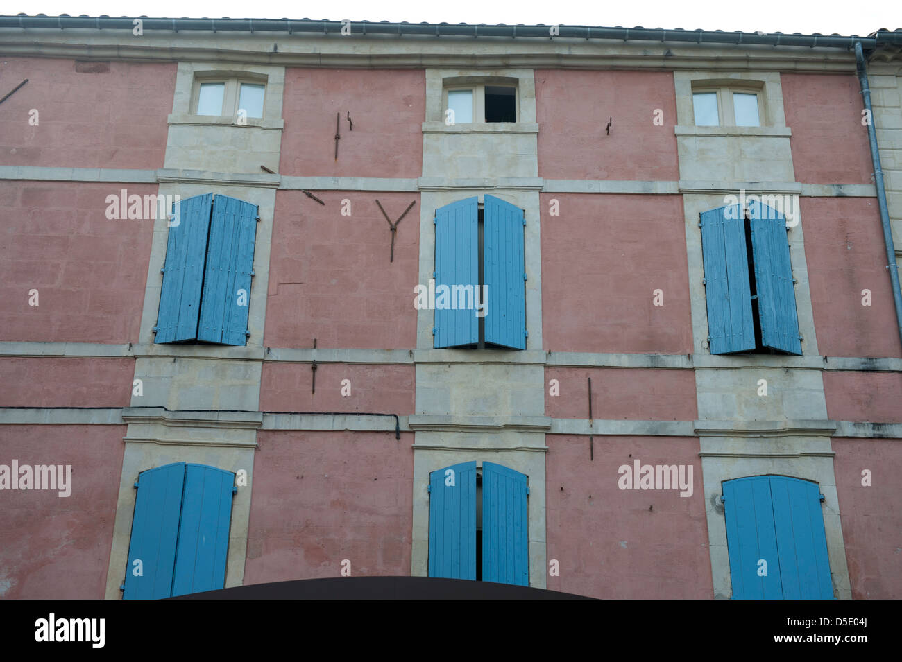 Shuttered windows, Arles Stock Photo