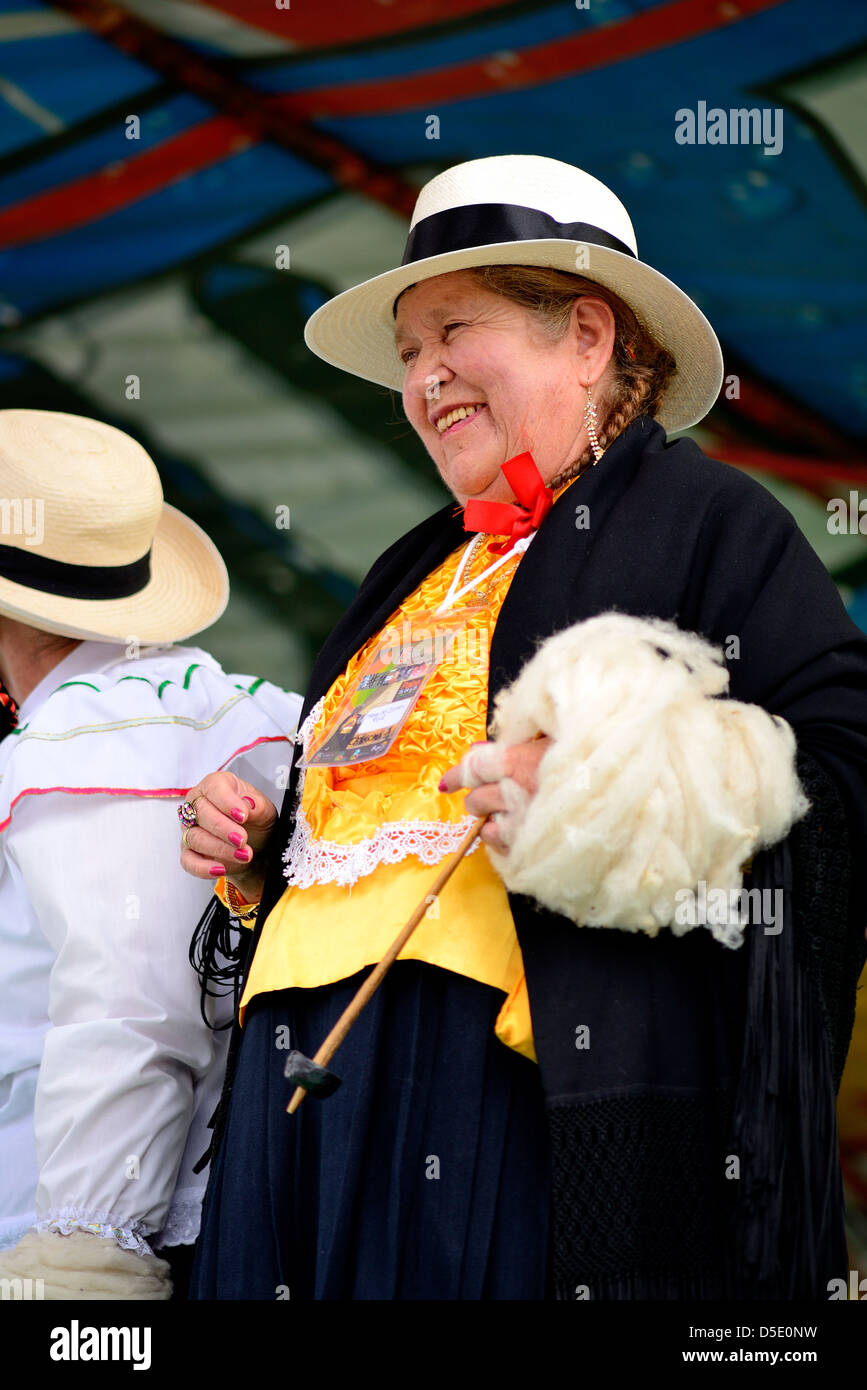 woman, women in the Feast of the wool. Paipa, Boyacá, Colombia, South America Stock Photo