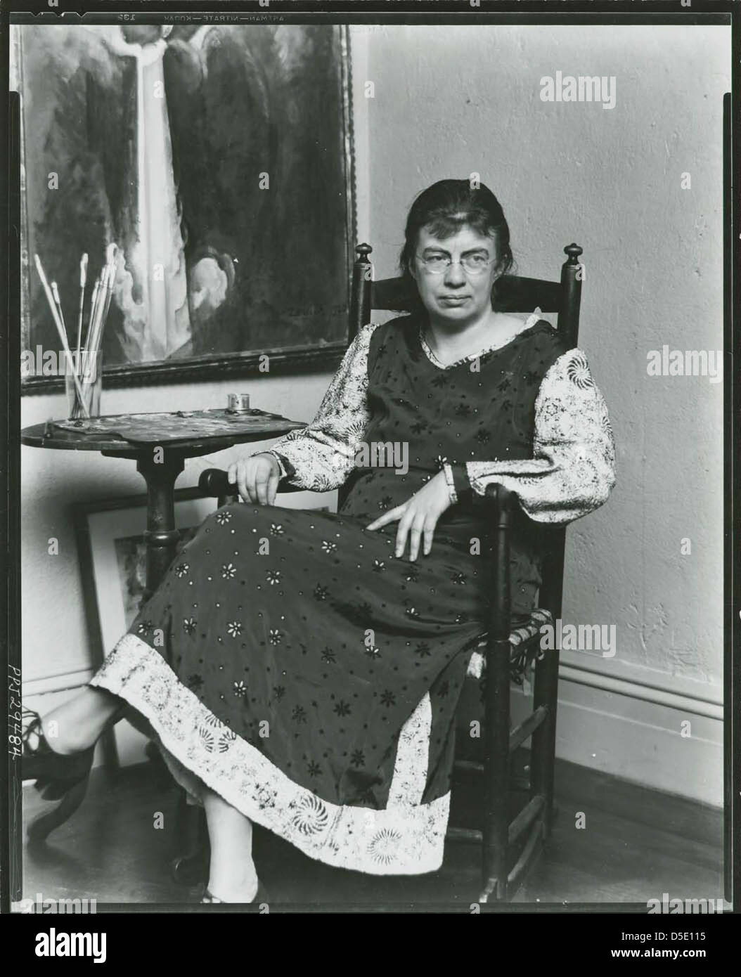 Marguerite Zorach, American painter and printmaker, 1887-1968, in her studio Stock Photo