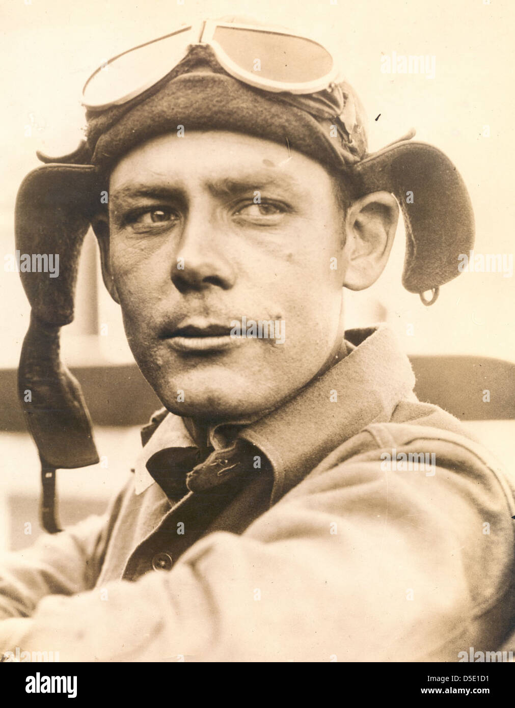Photograph of airmail pilot John F. Milatzo Stock Photo