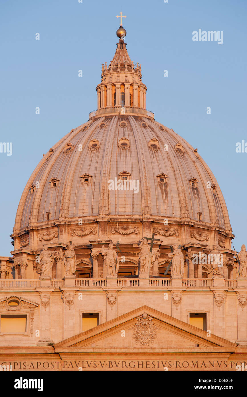 The Saint Peter Basilica, in Rome Stock Photo