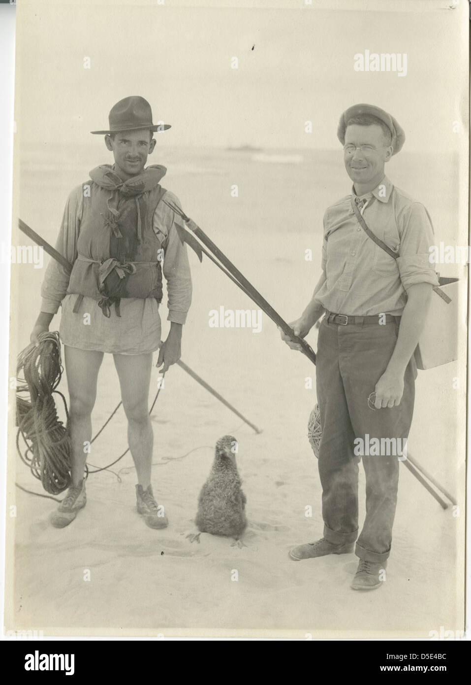 Tanager Expedition members, Laysan Island, 1923 Stock Photo