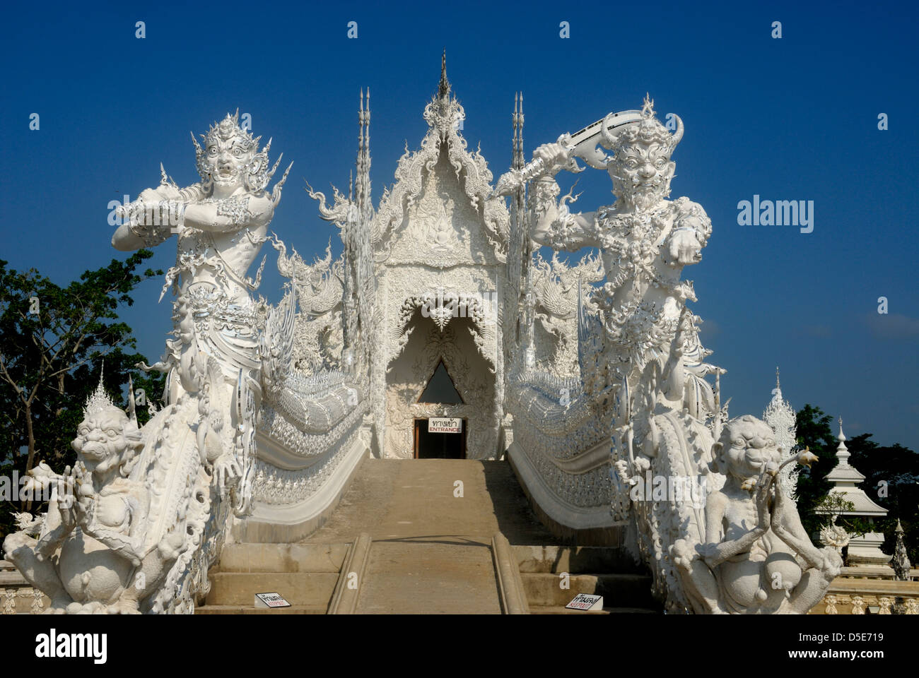 Wat rong khun the white temple in Chiang Rai northern Thailand taken ...
