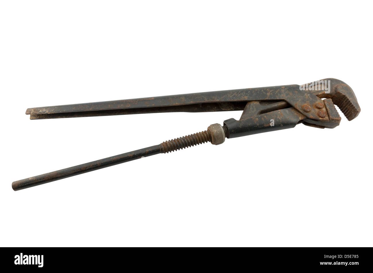 Big old adjustable extension wrench isolated on white Stock Photo Alamy