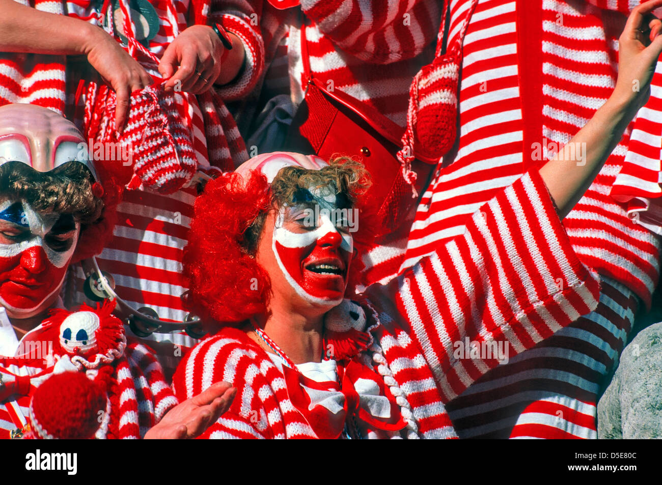 Group of clowns at the Cologne Carnival Stock Photo