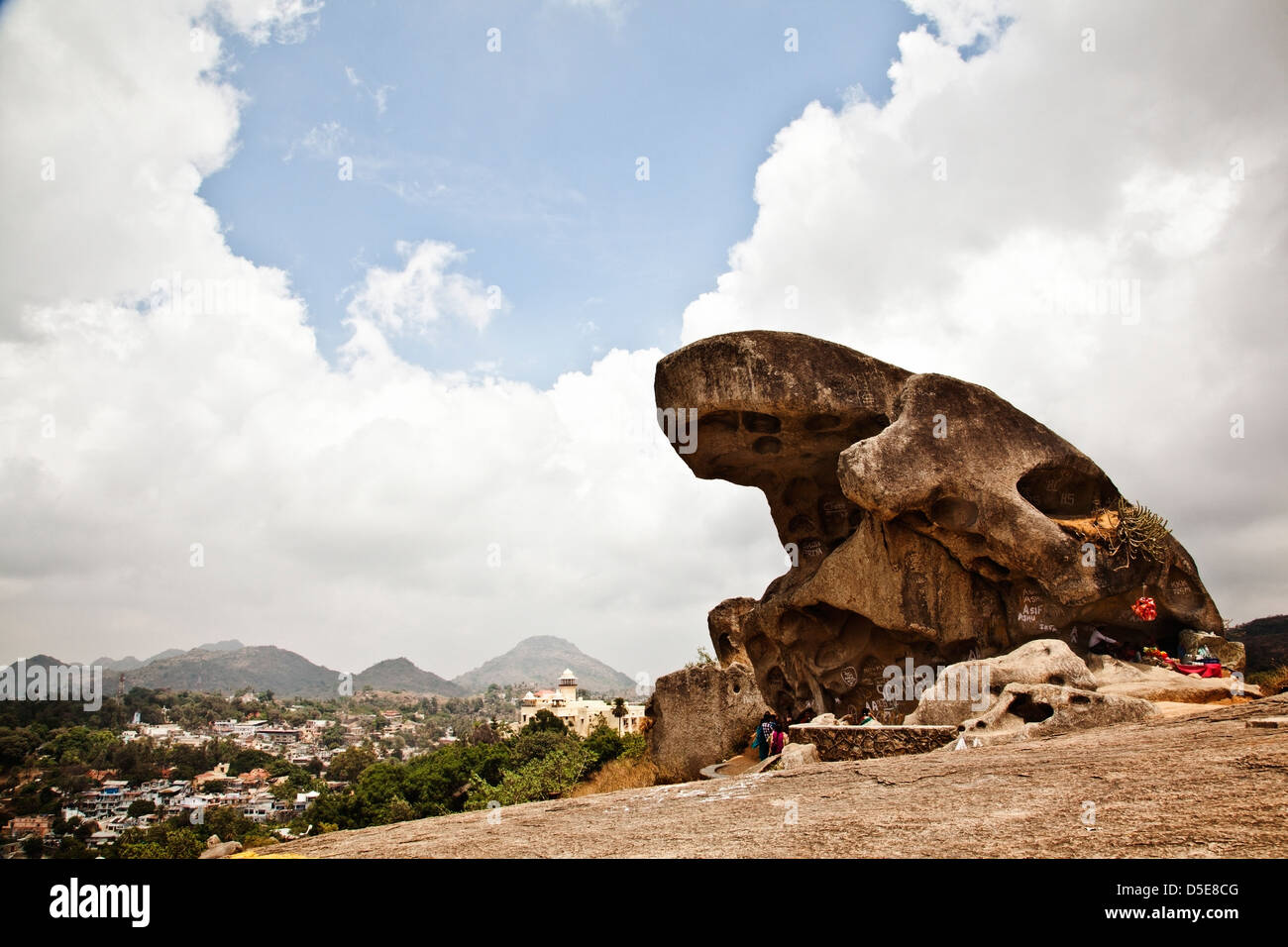 Toad Rock on a hill, Mount Abu, Sirohi District, Rajasthan, India Stock Photo