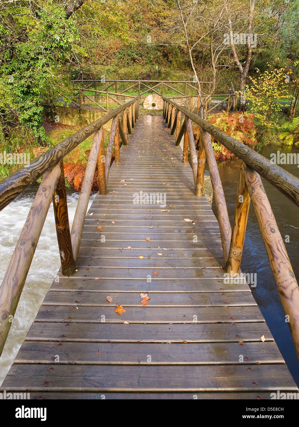 Wooden bridge Stock Photo