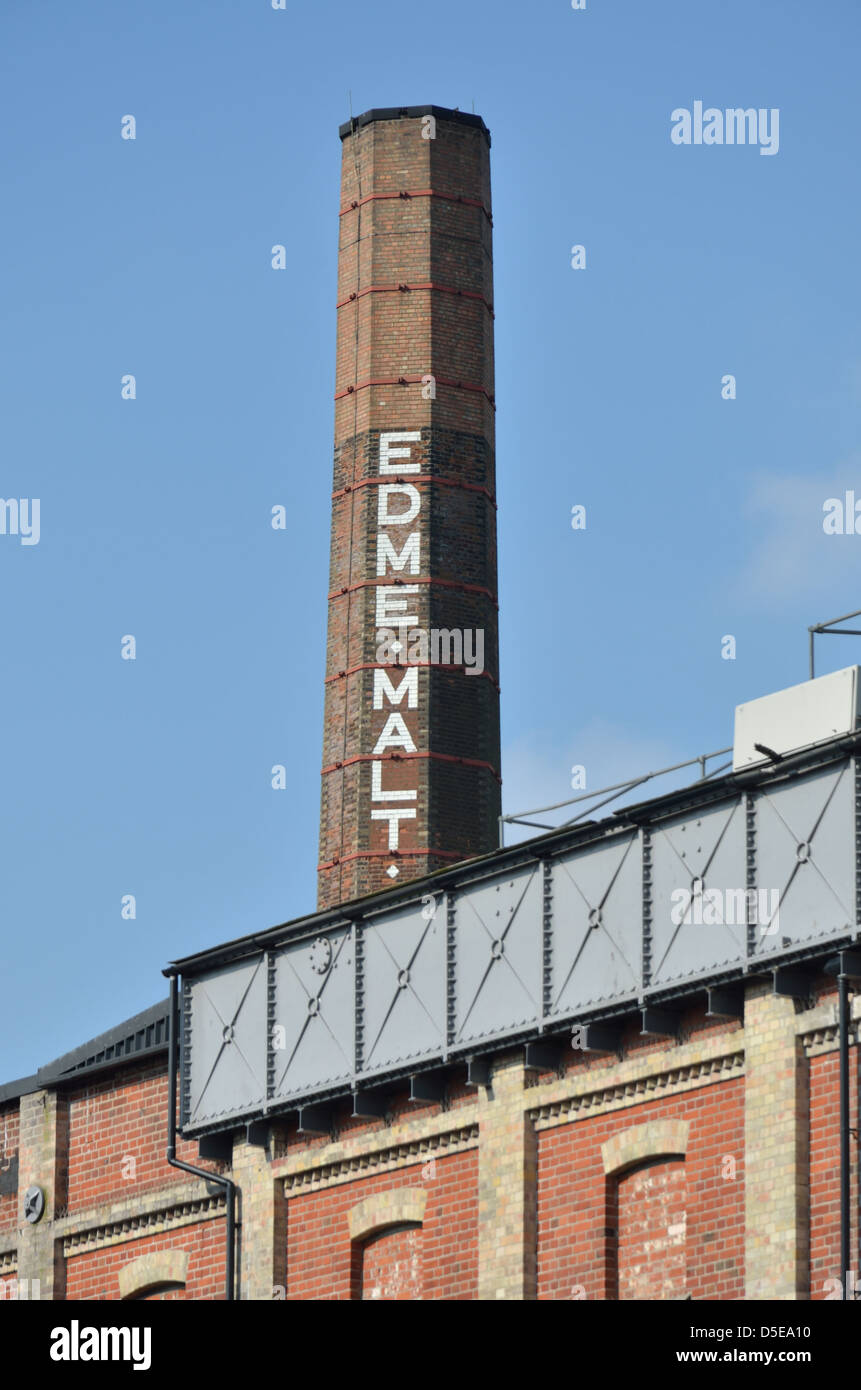 Edme Malt extract chimney Mistley Stock Photo