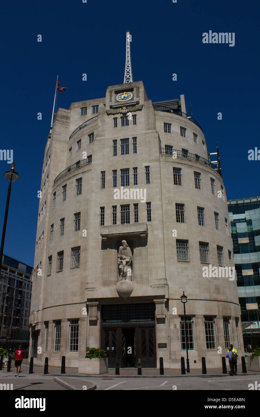 BBC Broadcasting House, Langham Place, London Stock Photo