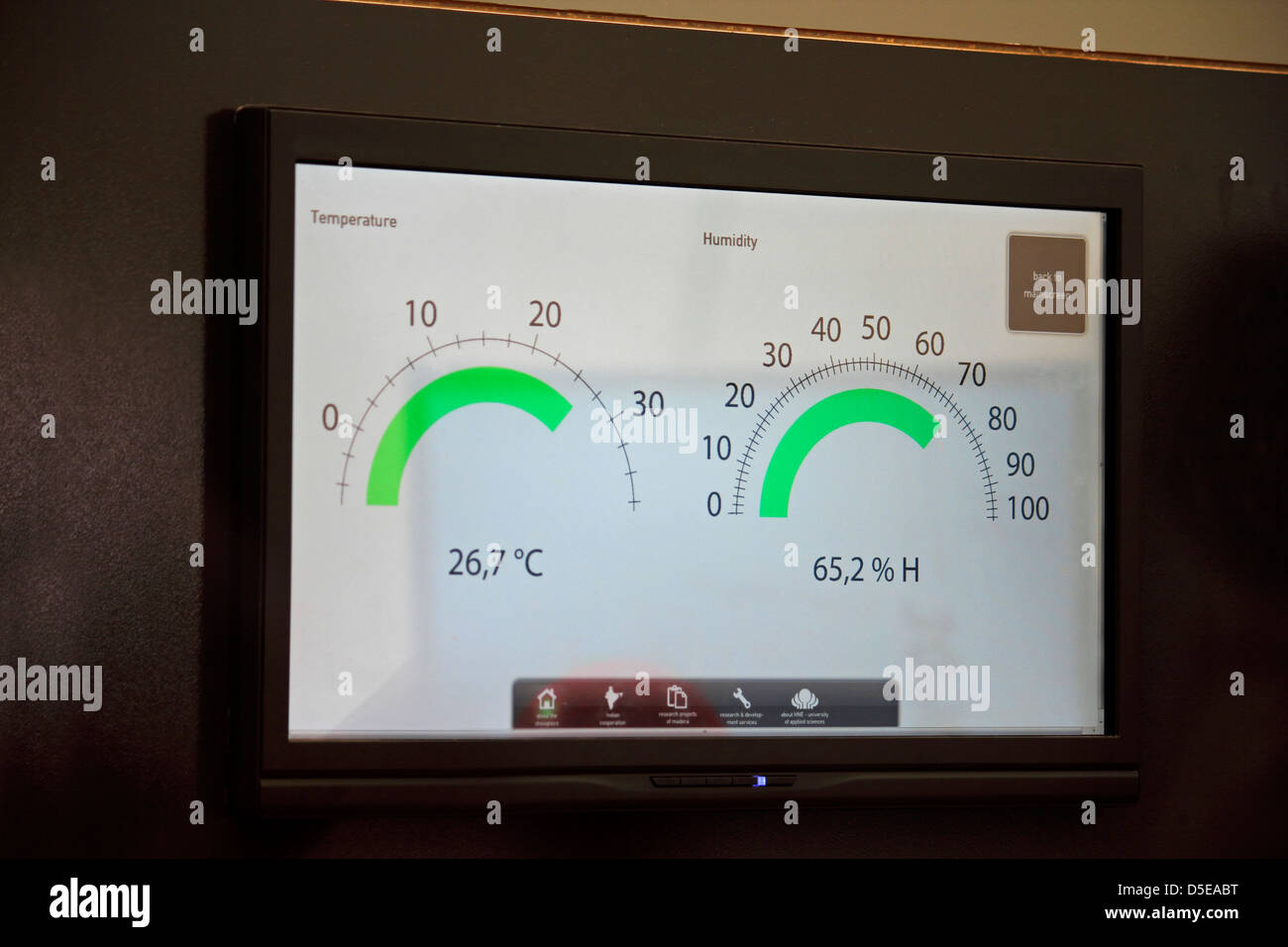 Touch screen digital thermostat Stock Photo Alamy