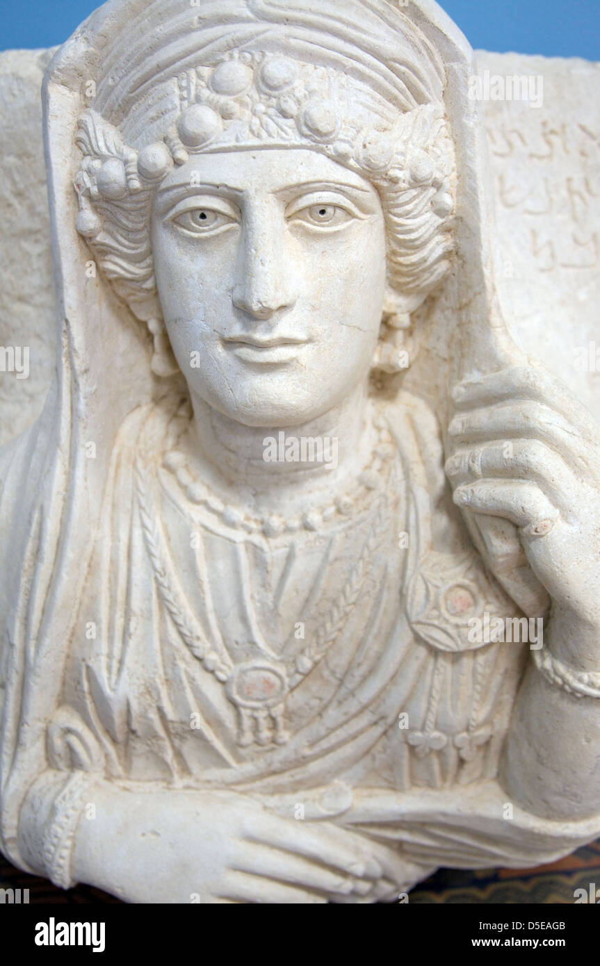 Palmyrene funerary portrait in Palmyra, Syria Stock Photo Alamy