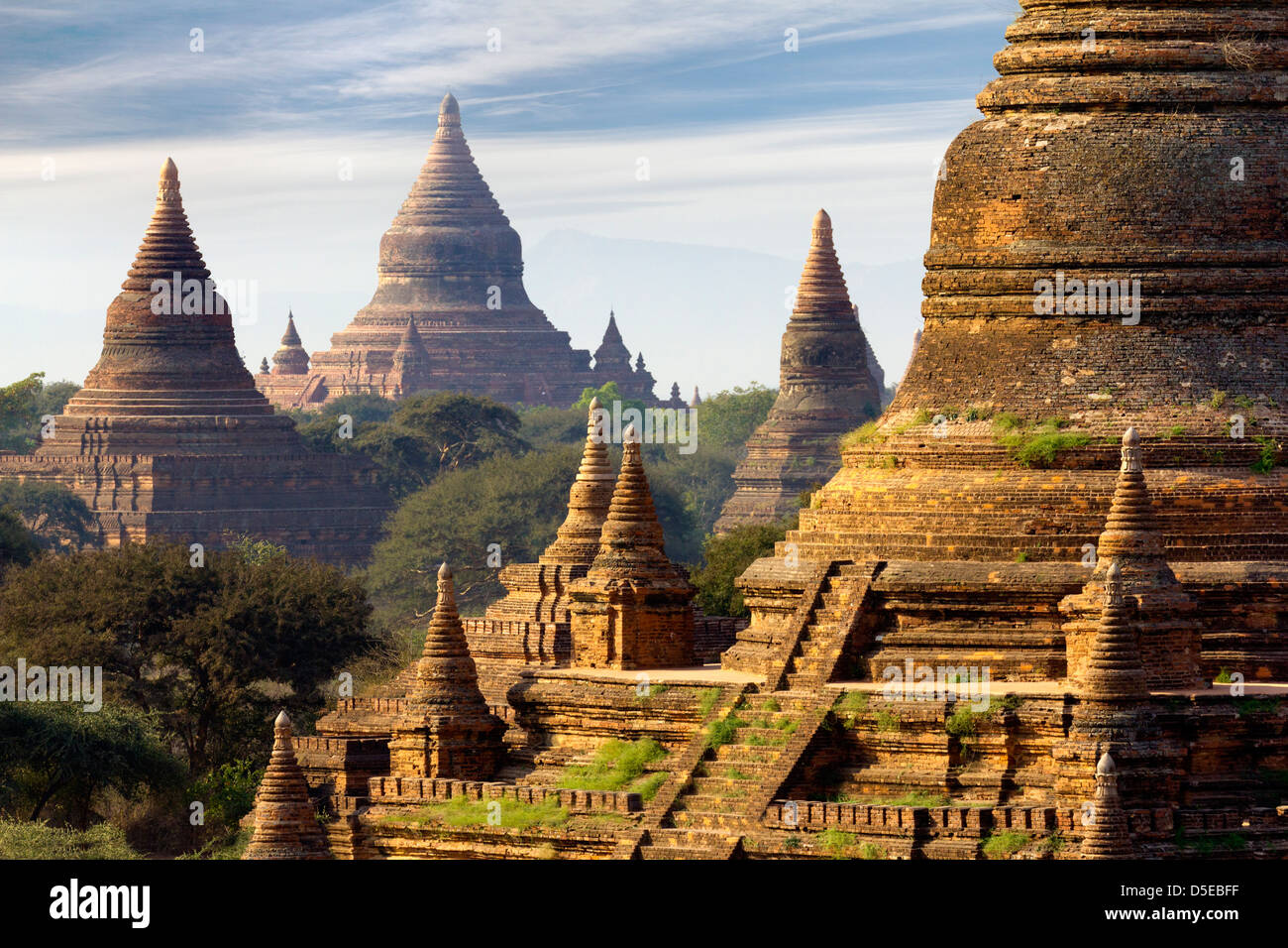 The Temples and Pagodas of Bagan, Myanmar - early morning 5 Stock Photo