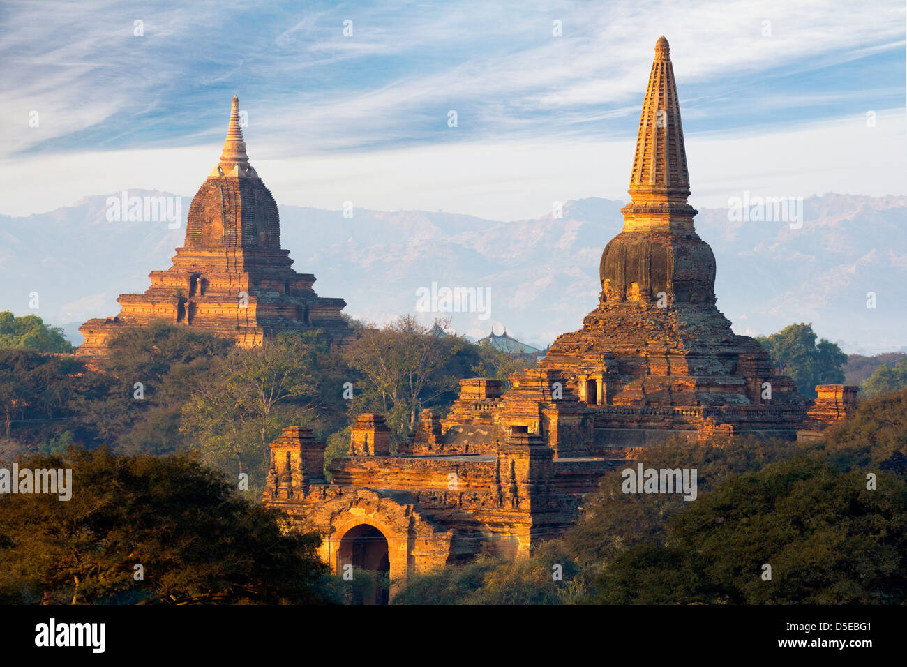 The Temples and Pagodas of Bagan, Myanmar - early morning 6 Stock Photo