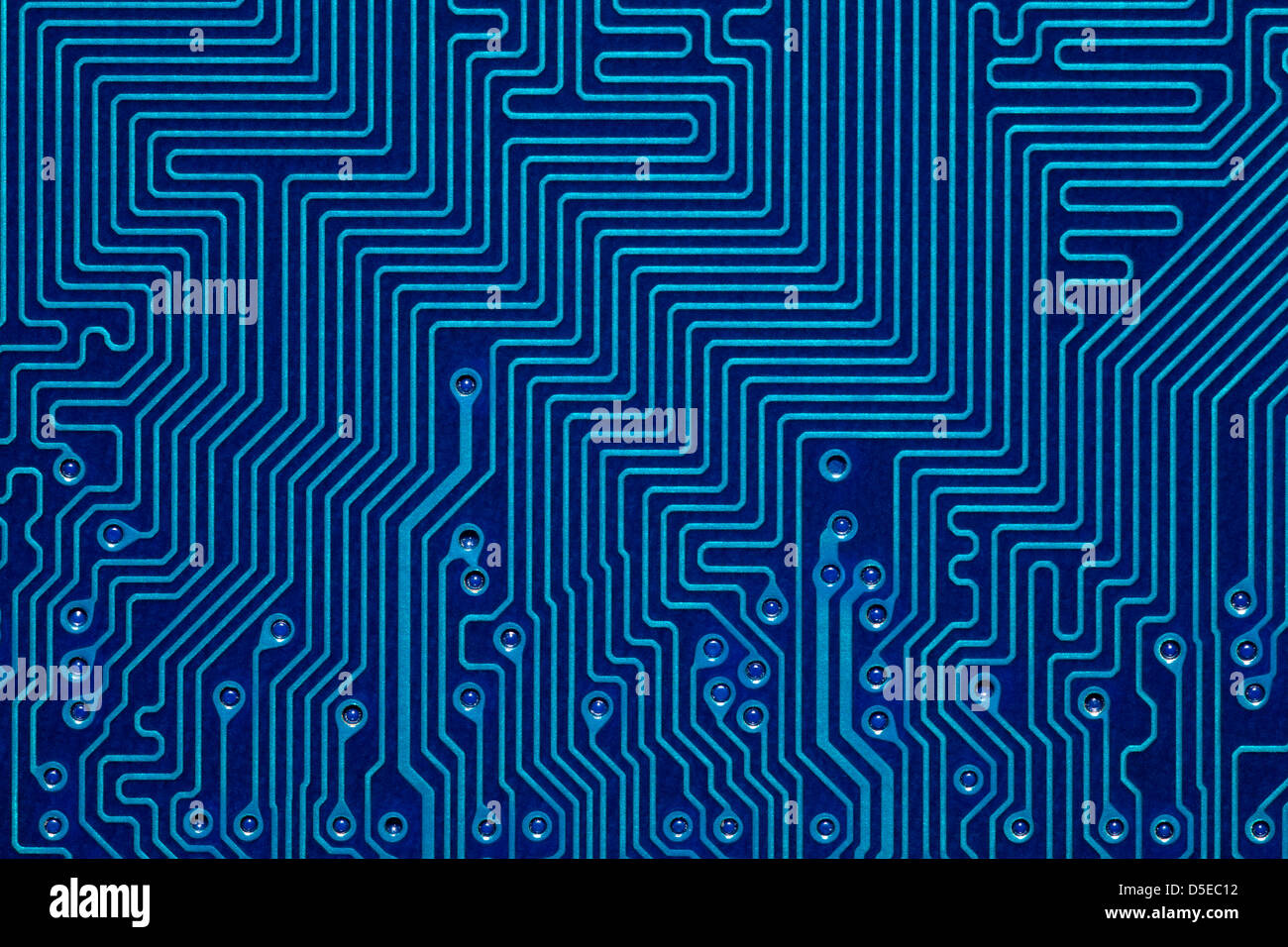 blue printed circuit board or abstract background Stock Photo