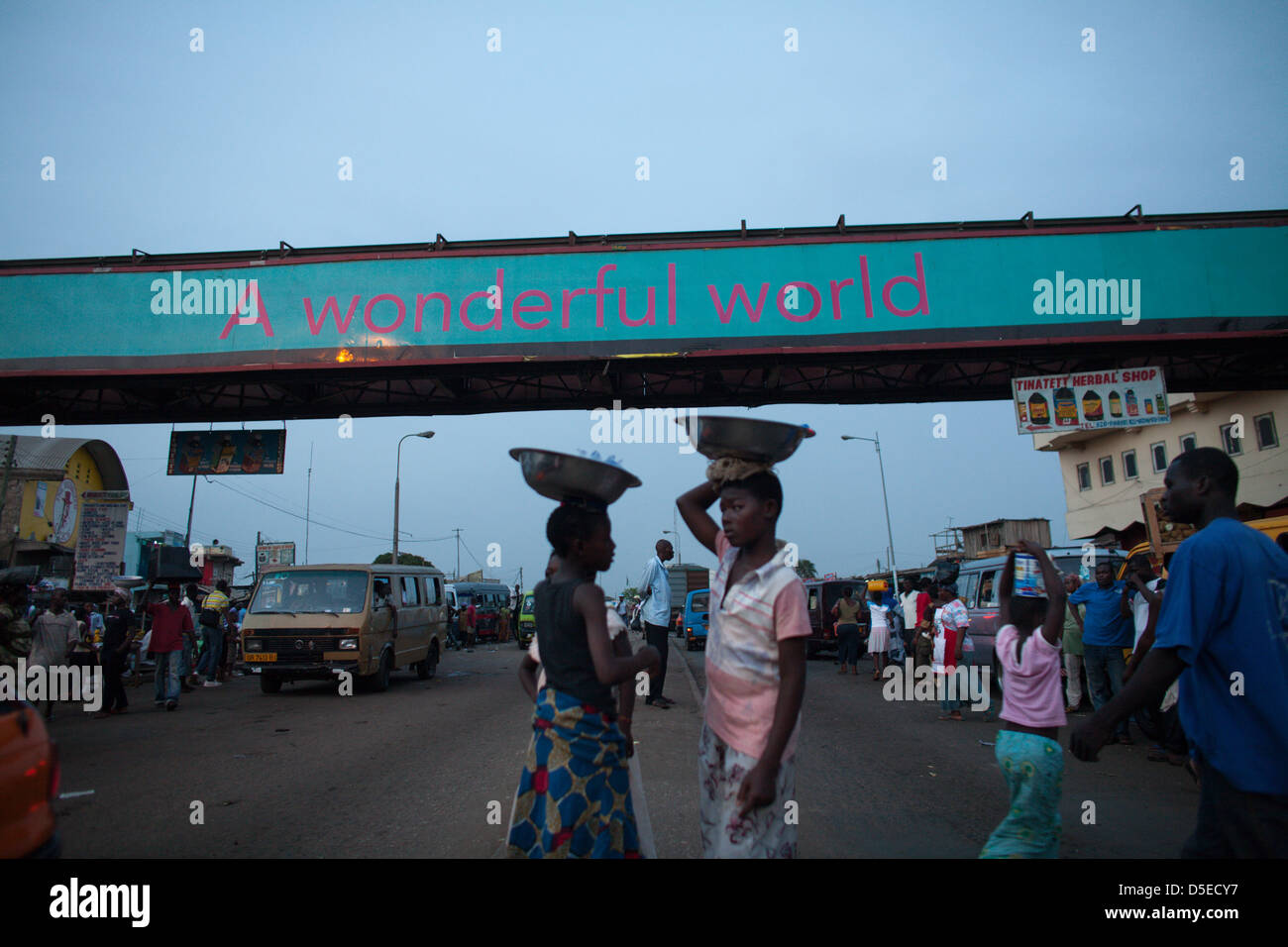 Street scene in Accra, Ghana. Stock Photo