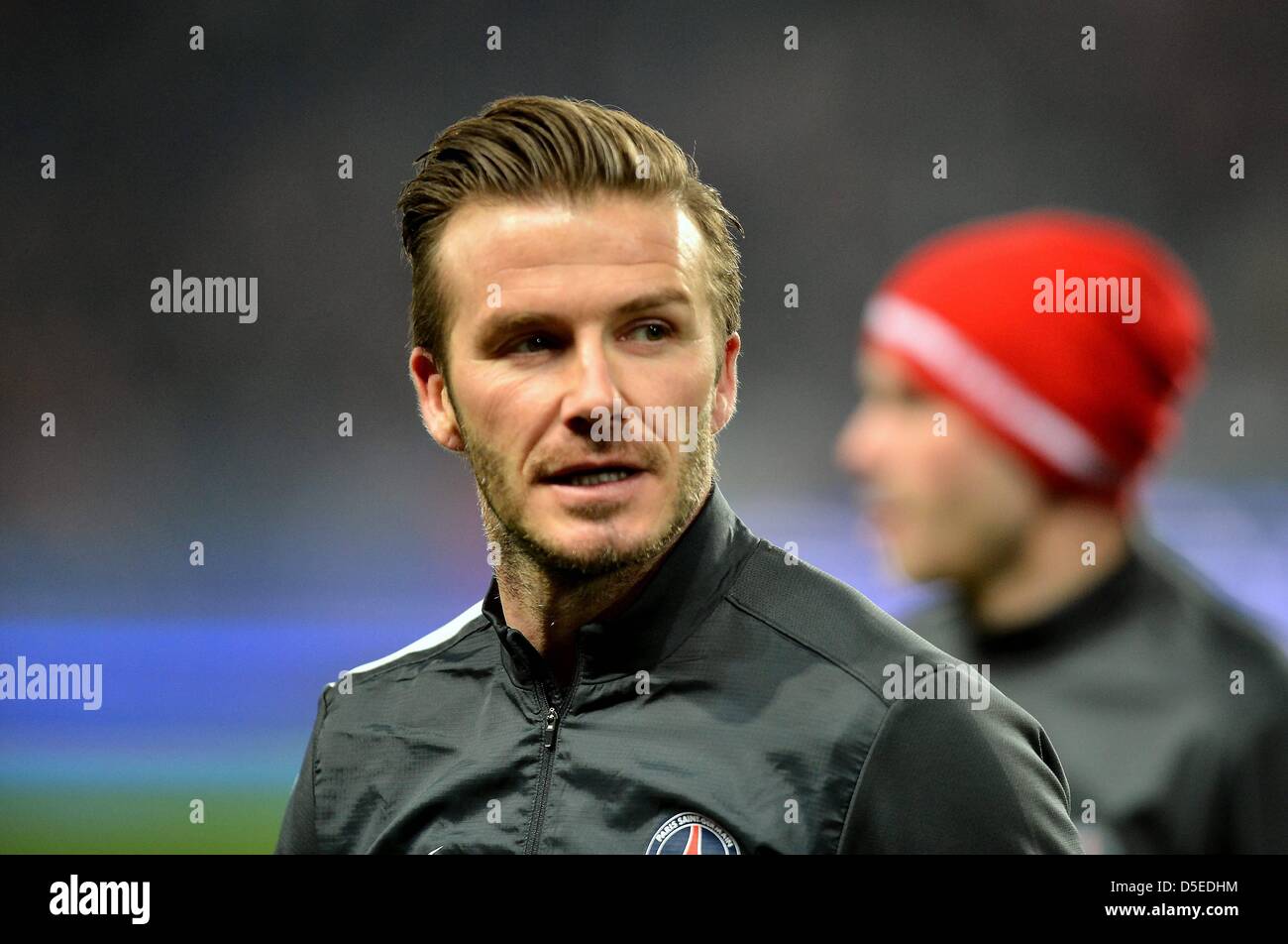 29.01.2013. Paris, France.   David Beckham PSG French League one football. Paris St Germain versus Monpellier. Stock Photo