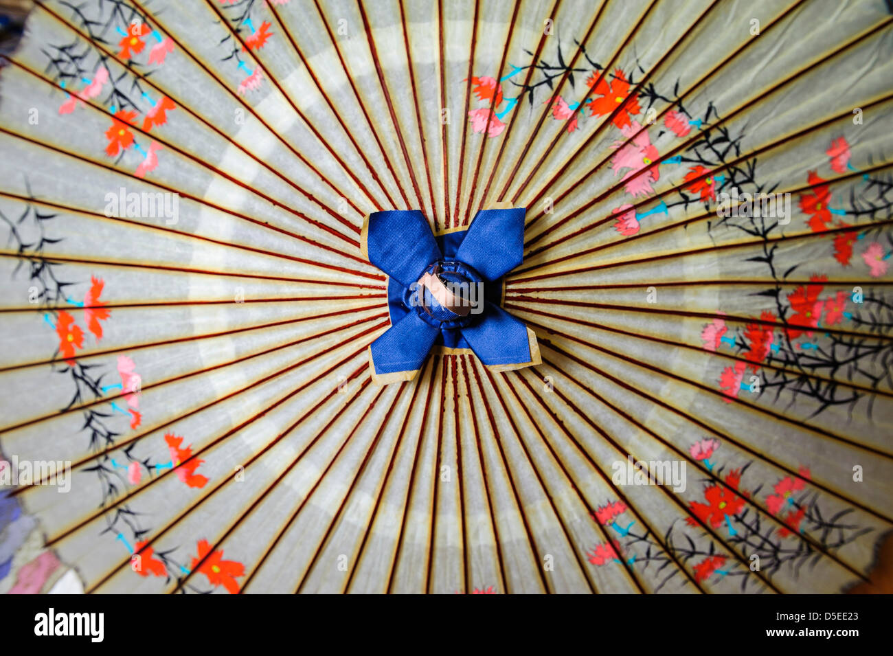 Wagasa, the traditional Japanese umbrella, handicrafted by Mr. Hiroshi Matsuda in his Kanazawa