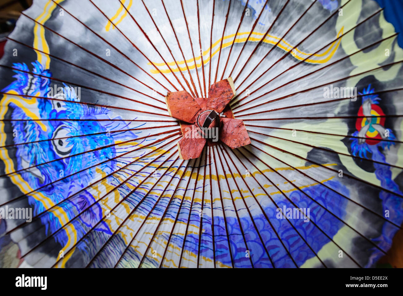 Wagasa, the traditional Japanese umbrella, handicrafted by Mr. Hiroshi
