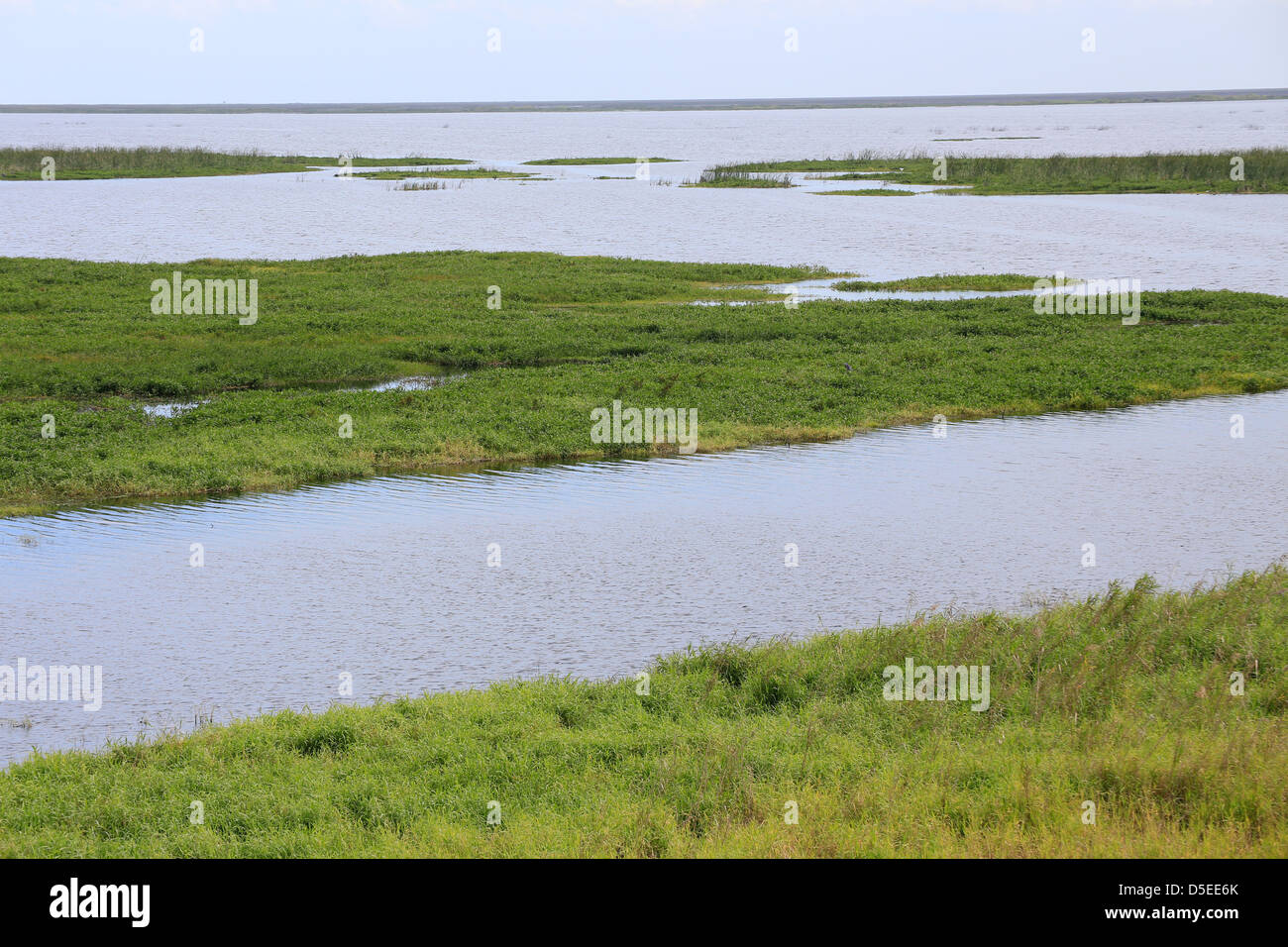A view of Lake Okeechobee from above near Lakeport Florida USA Stock Photo