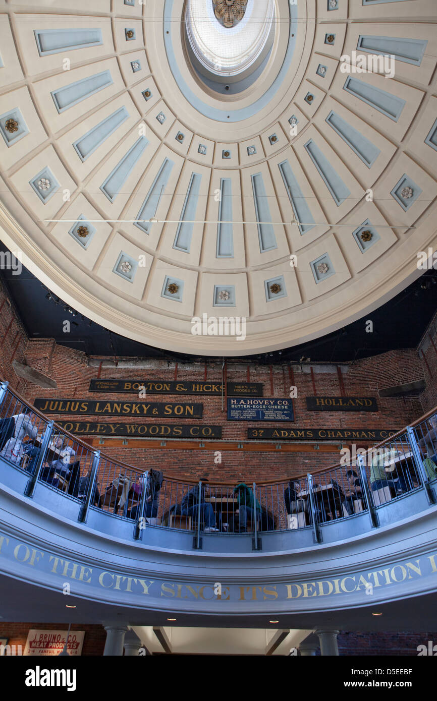 Dome and Quincy Market Colonnade. Boston, Massachusetts , USA Stock ...