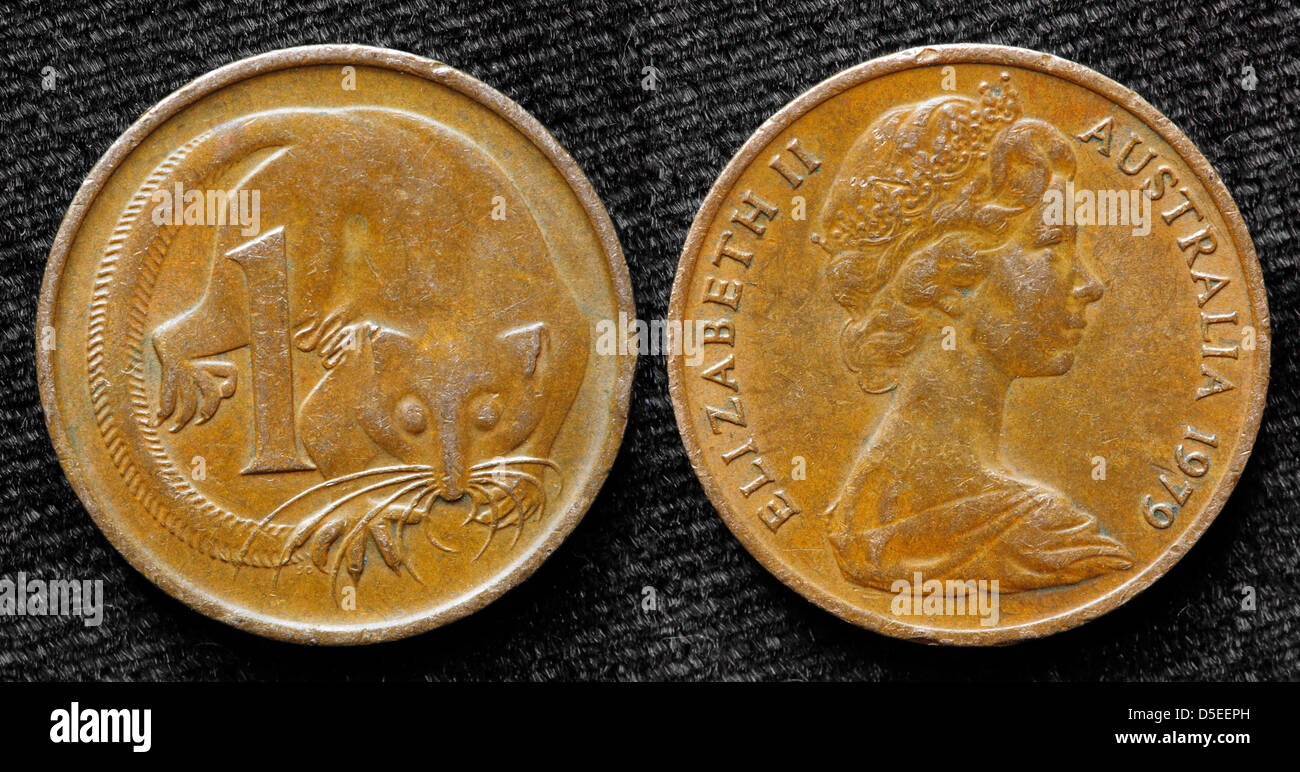 1 cent coin, Australia, 1979 Stock Photo