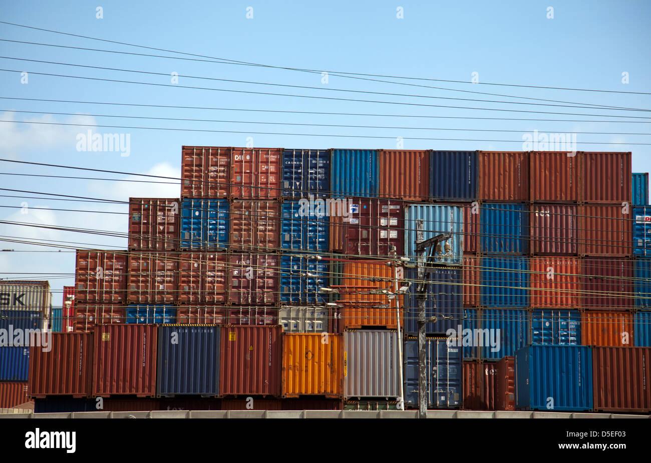 Large Metal Cargo Containers Stock Photo Alamy