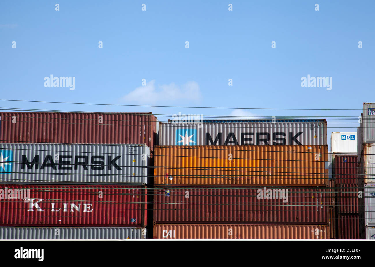 Large Metal Cargo Containers Stock Photo Alamy