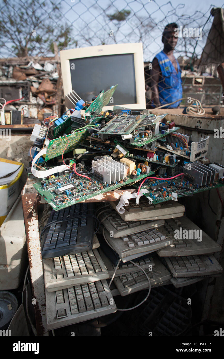 Electronic waste in Agbogbloshie dump, Accra, Ghana Stock Photo Alamy