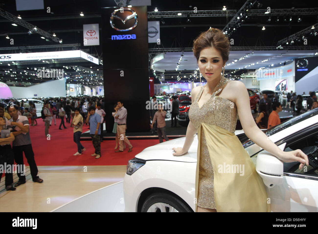 29 Mar 2013 . Bangkok , Thailand . Presenter in 34th Bangkok International Motor Show . The 34th Bangkok International Motor Show will be held from March 27 to April 7 Stock Photo