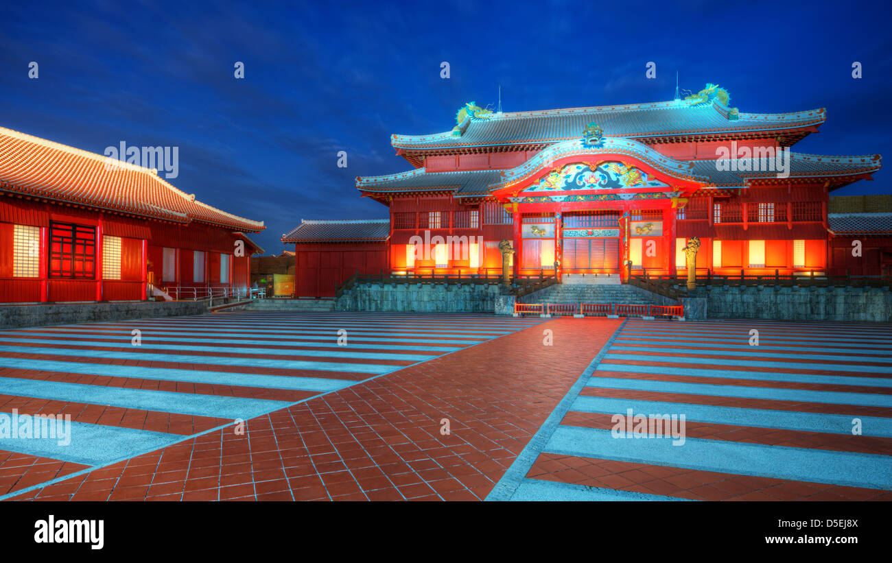 Shuri Castle in Okinawa, Japan was once the Palace of the Ryūkyū Kingdom in Okinawa, Japan. Stock Photo