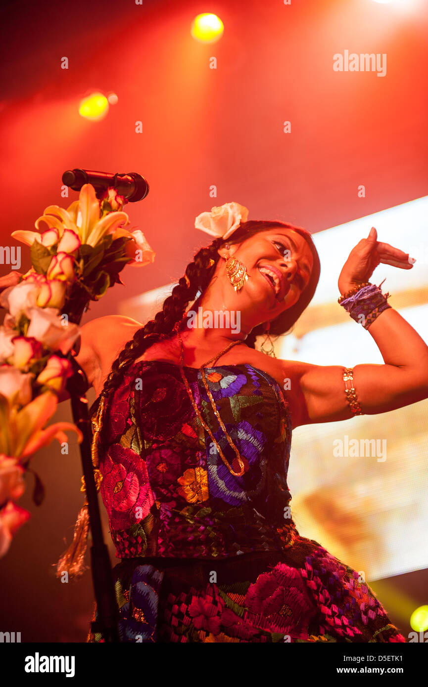 Chicago, USA. 30th March, 2013. Mexican singer-songwriter Lila Downs performs at the Congress Theater in Chicago, USA. Credit: Max Herman/Alamy Live News Stock Photo