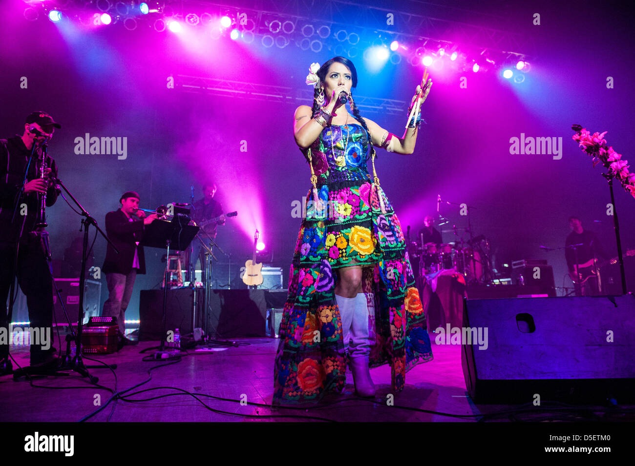 Chicago, USA. 30th March, 2013. Mexican singer-songwriter Lila Downs performs at the Congress Theater in Chicago, USA. Credit: Max Herman/Alamy Live News Stock Photo