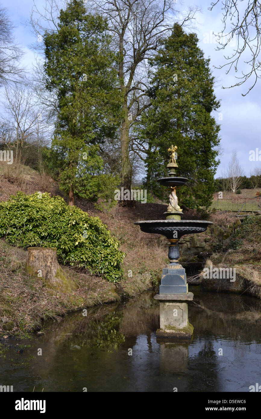 Fountain in Corporation Park, Blackburn Stock Photo