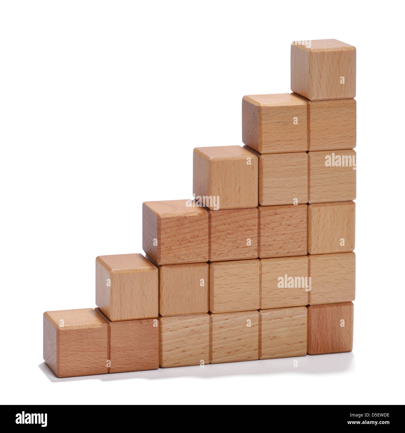 Wooden cubes Stock Photo