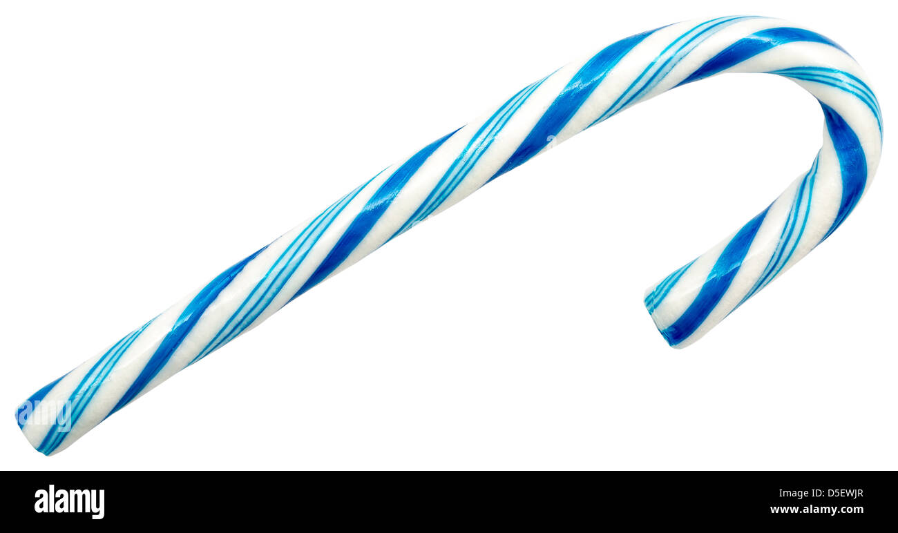 Blue Candy Cane Stock Photo