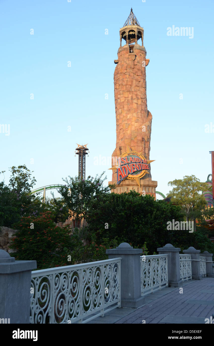 Islands of Adventure sign, Universal Studios, Orlando, Florida, USA ...