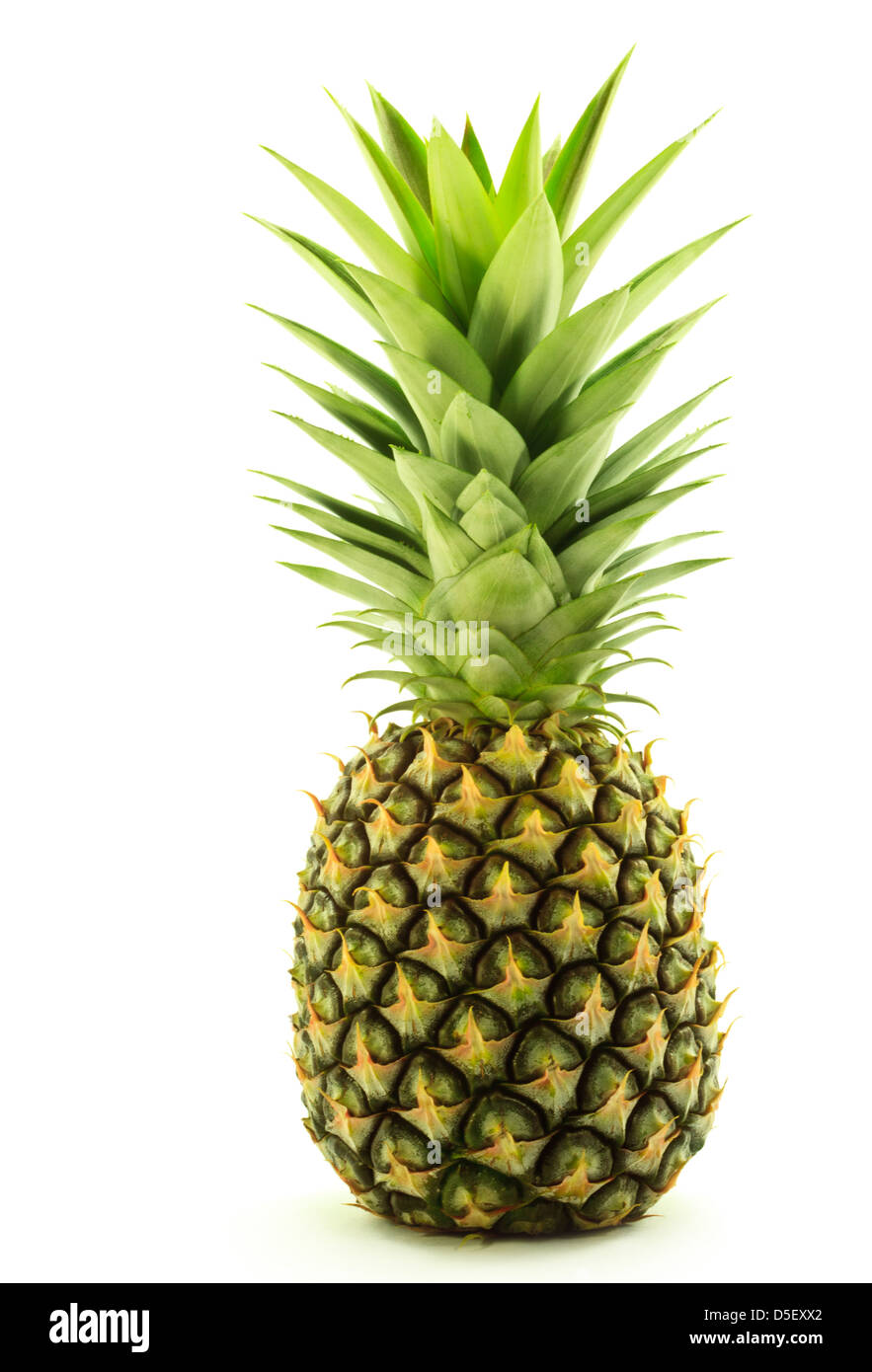 Fresh pineapple on white background. Stock Photo