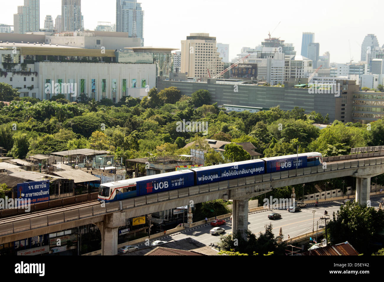 The Skytrain In Bangkok Near Siam Square Thailand Stock Photo Alamy
