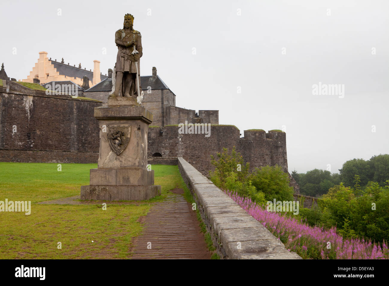 Statue of Robert the Bruce in Castle of Wyns, Stirling, Scotland Stock Photo