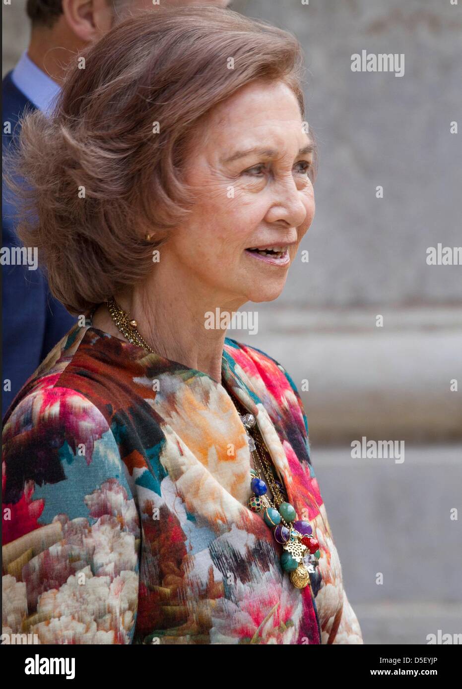 Palma de Mallorca, Spain. 31st March, 2013. Spanish Queen Sofia attends a mass on  Eastern Sunday at Palma de Mallorca's cathedral, Palma de Mallorca, 31 March 2013. Photo: Albert Nieboer/Alamy Live News Stock Photo