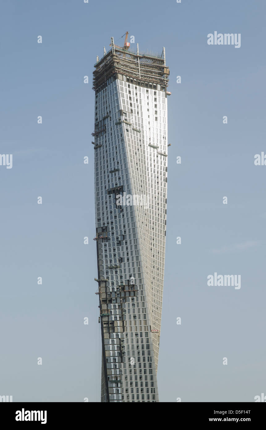 Infinity tower building Dubai Marina United Arab Emirates Stock Photo