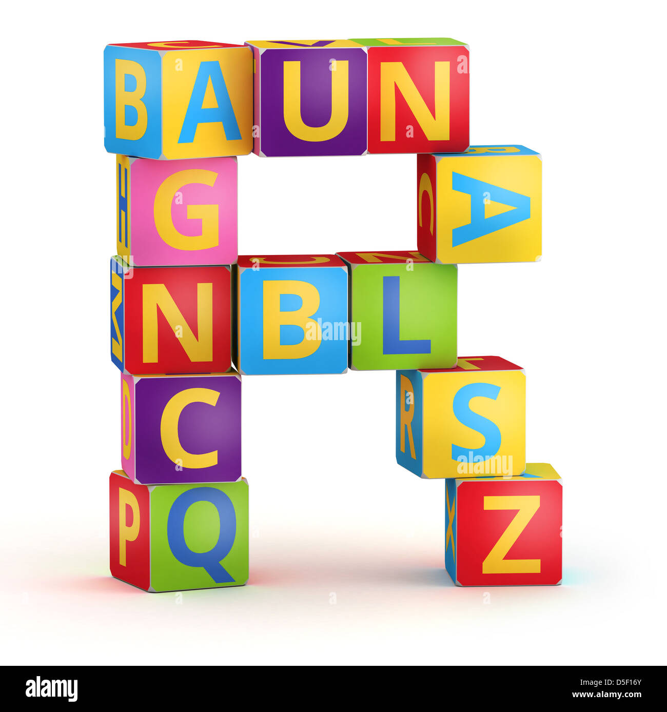 Letter R from ABC cubes for kid spell education Stock Photo - Alamy
