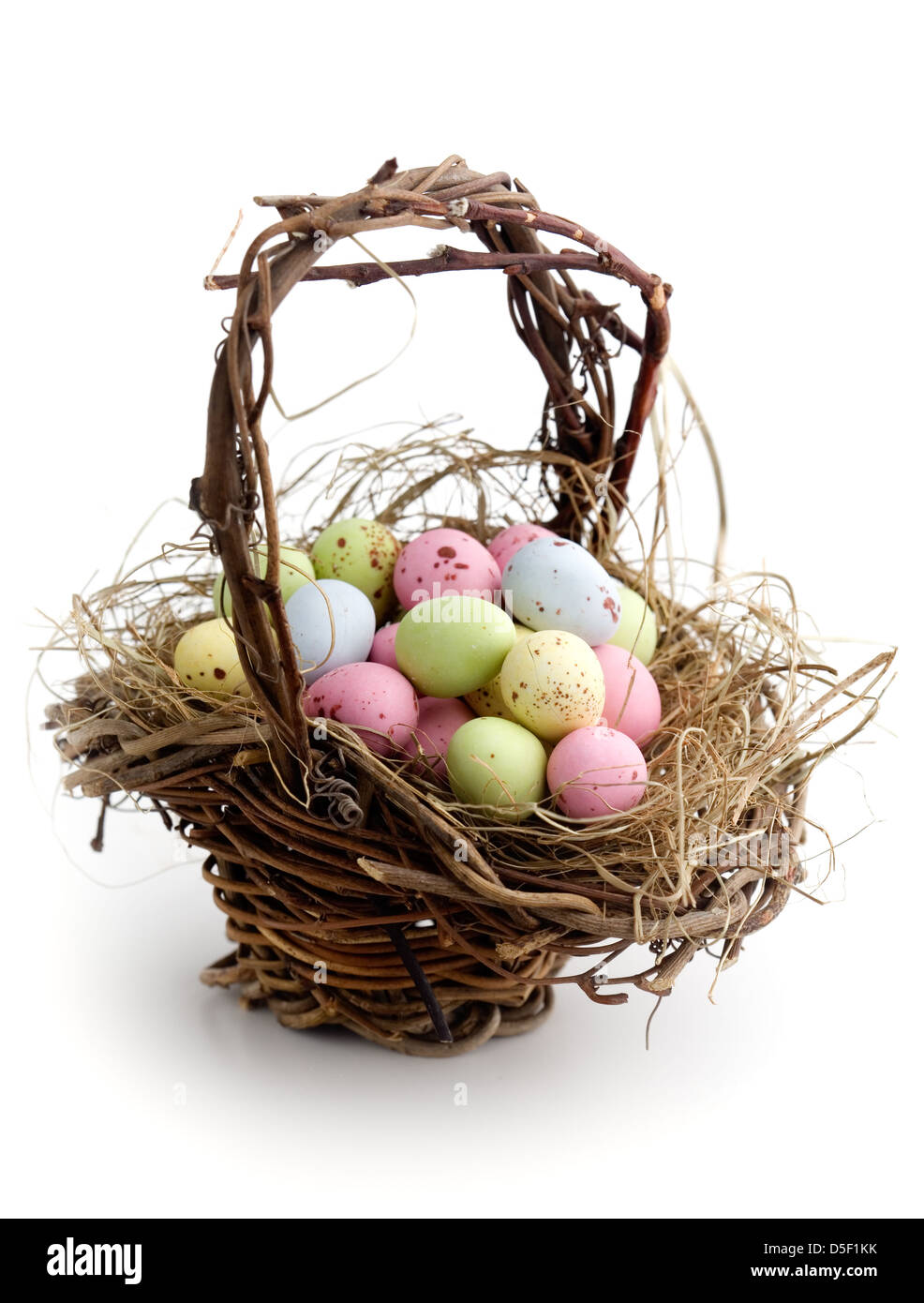 Chocolate easter eggs on white isolated background Stock Photo - Alamy