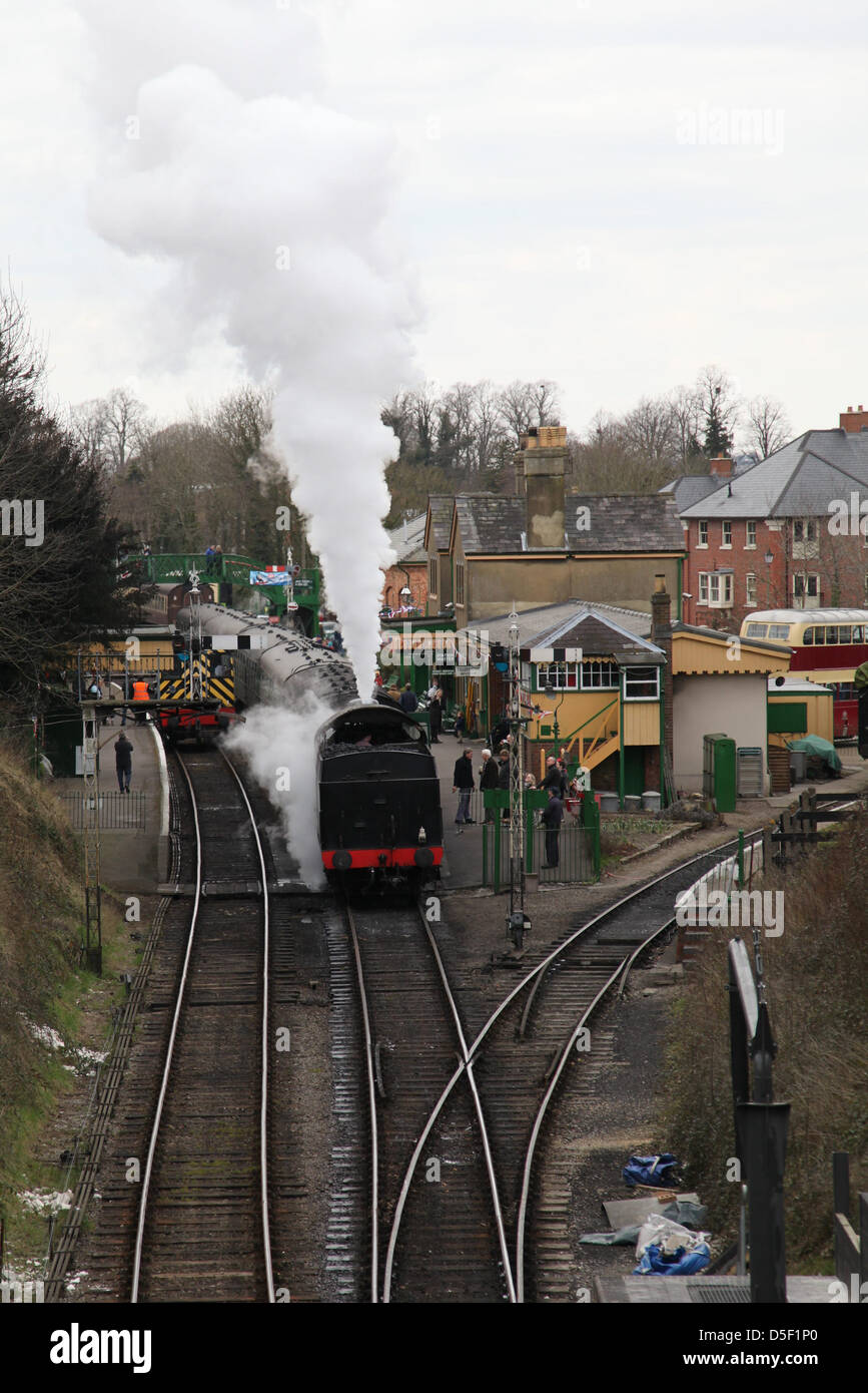 Alresford,UK. 31s March, 2013.  Families spend a 'Day out with Thomas' on the Watercress Line during Easter Sunday. The line was originally used to transport fresh watercress to London. Credit: Rob Arnold/Alamy Live News Stock Photo