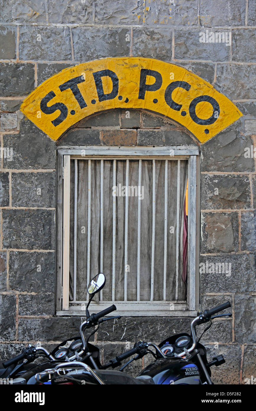 A noticeboard indicating STD PCO Stock Photo