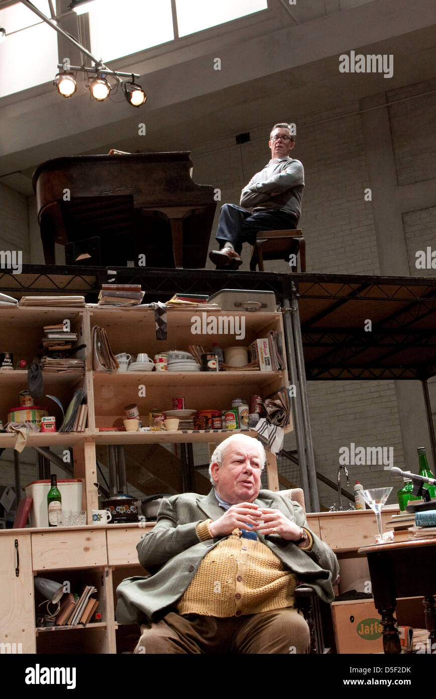 top: Alex Jennings (Henry / Benjamin Britten) below: Richard Griffiths (Fitz / WH Auden) Stock Photo