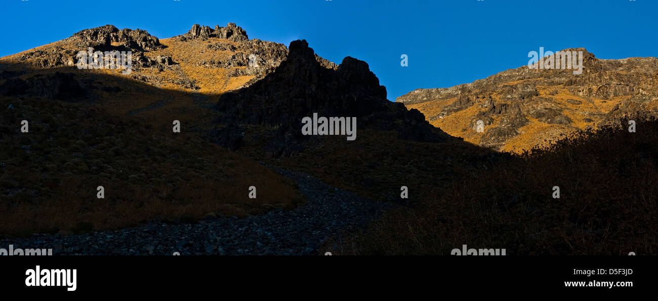 Sunset in Mountain Stock Photo - Alamy